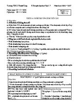 Giáo án Vật lý Lớp 7 - Tuần 13 - Năm học 2016-2017